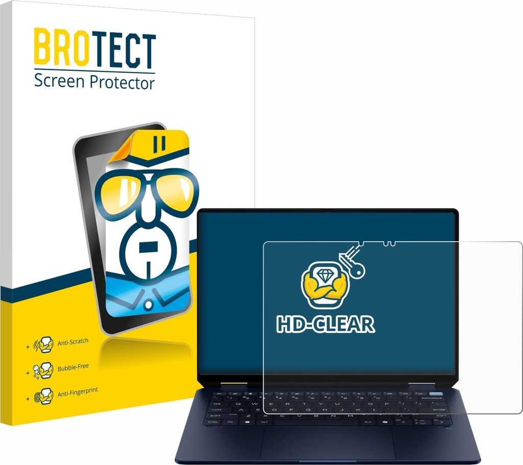 Für HP OmniBook Ultra Flip 14-fh Schutzfolie BROTECT Displayschutz Display Schutz Folie Klar Transparent
