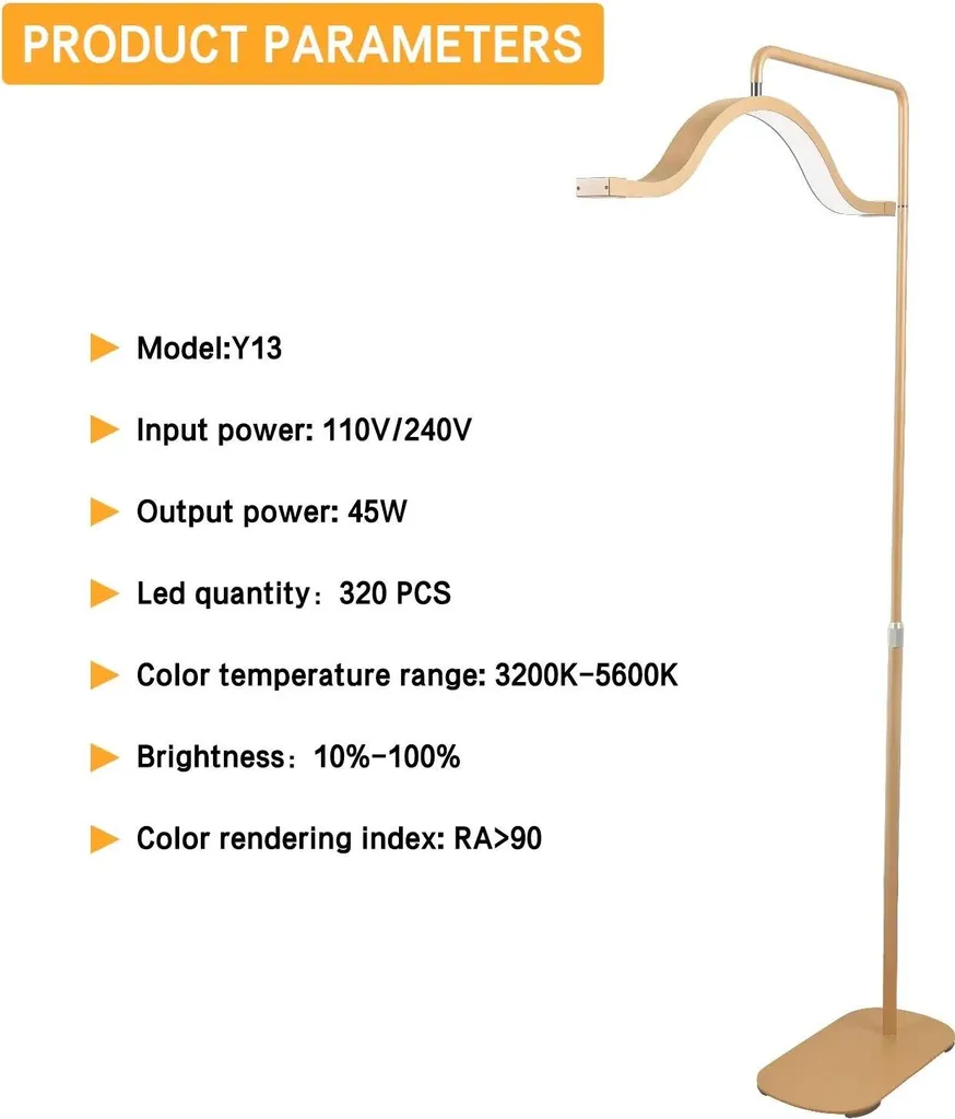 Lampe vidéo LED Y13-1 Or avec Luminosité Réglable et Commande Tactile - 2