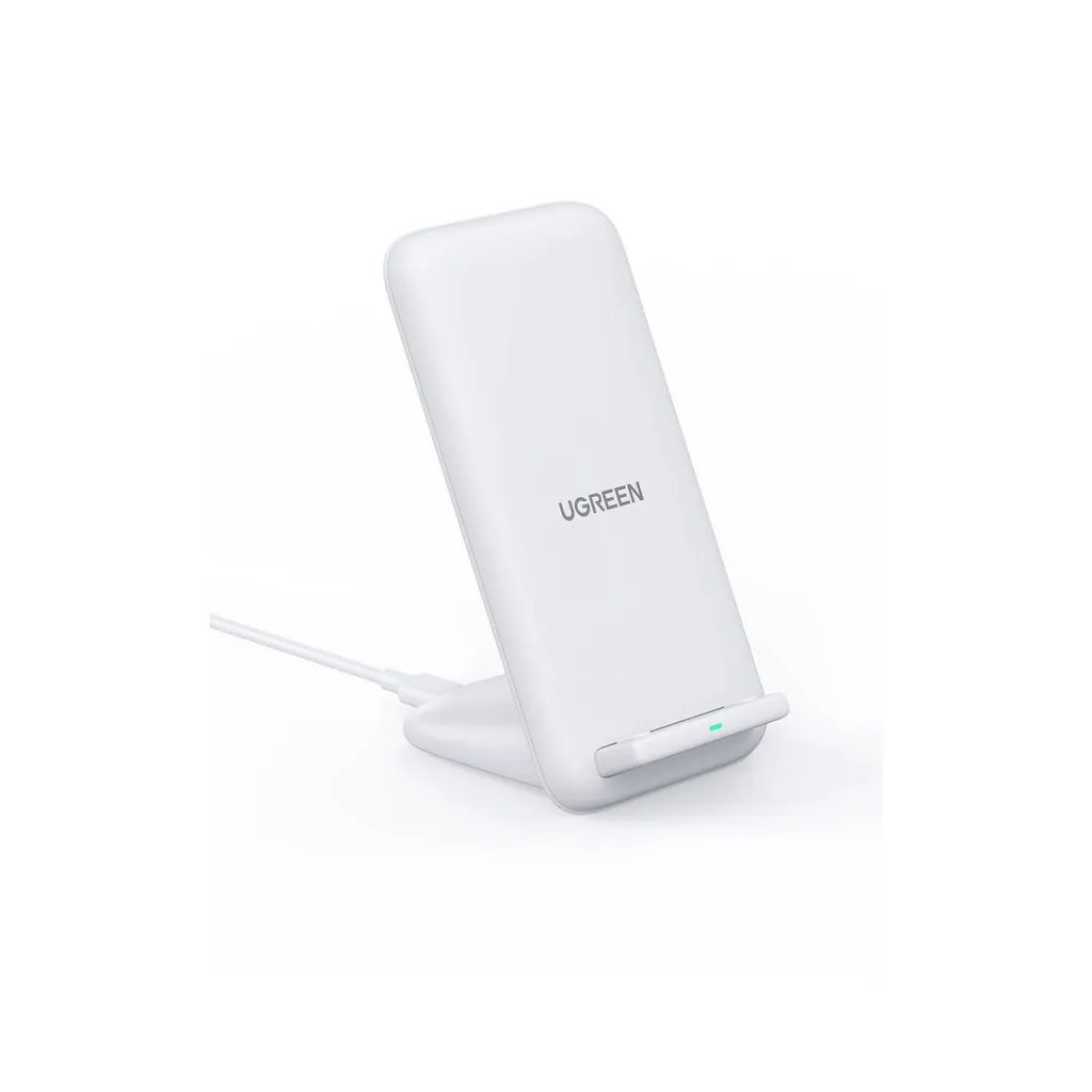 Chargeur Induction Rapide 15W - Support de Charge Smartphone Blanc Ugreen