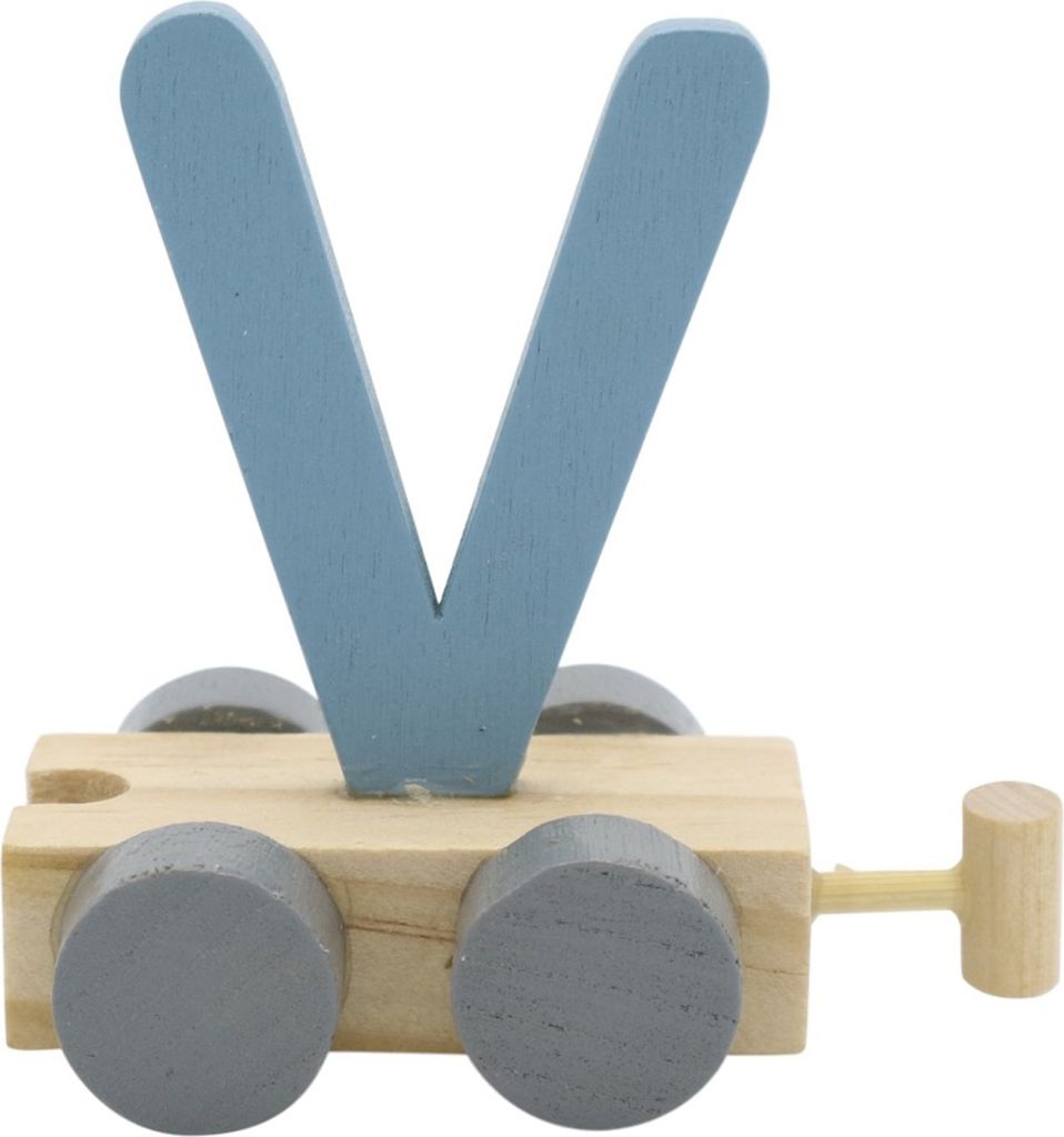 Charl's Toys Buchstabe Zug V Blau | Buchstaben