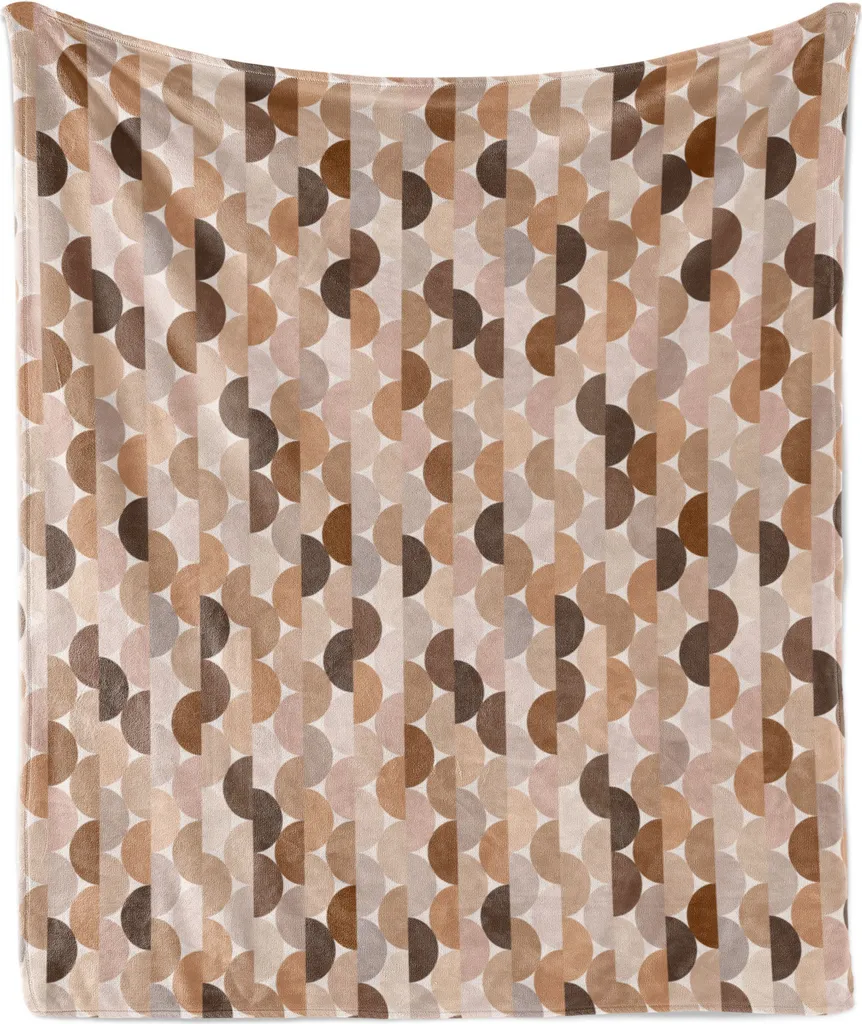 Coperta Plaid ABAKUHAUS Taupe Astratto 175x230 cm - Mood Relax