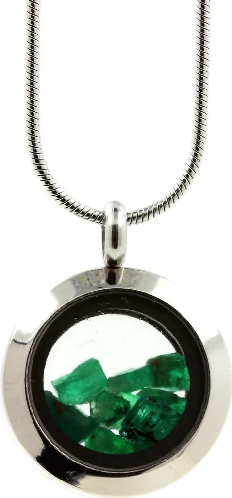 Collier émeraude brute pour lithothérapie et bien-être spirituel