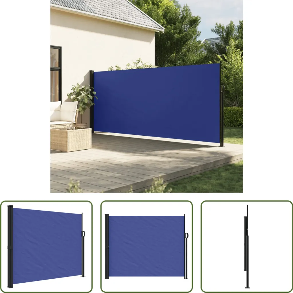 Tenda da Sole Laterale Blu 160x600 | Crea il tuo Angolo Relax