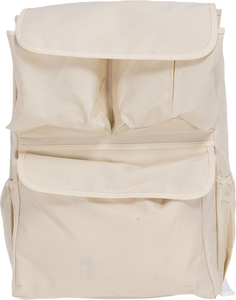 Universal-Kinderwagen-Hängetasche, Oxford-Stoff, Baby-Organizer mit Getränkehalter, mehrere Taschen, Beige