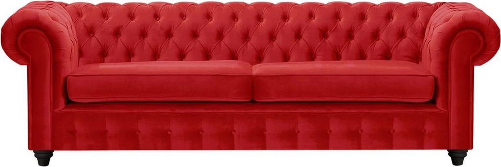 Dreisitzer-Sofa Chesterfield Max-Velluto 7-black