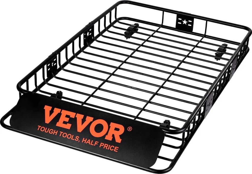 Porte-bagages de toit avec extension pour SUV en acier noir 162 cm