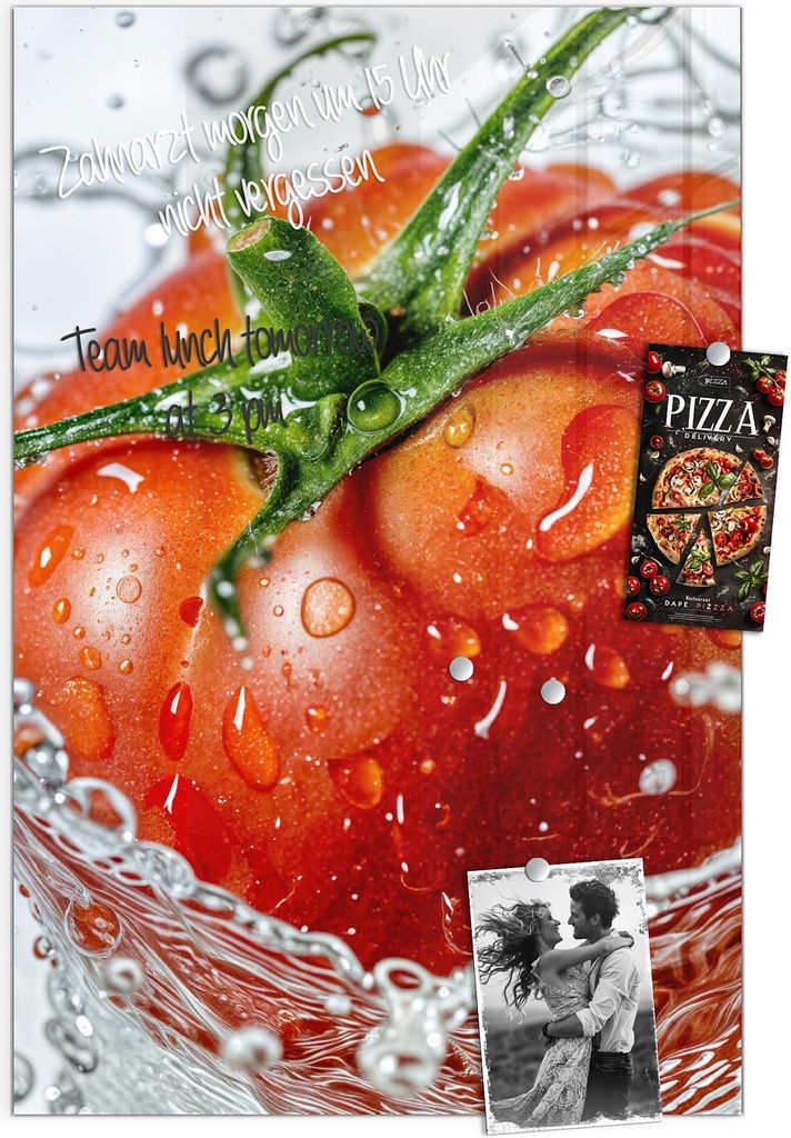 Magnettafel 40x60cm Pinnwand Whiteboard beschreibbar - Tomate im Wasser