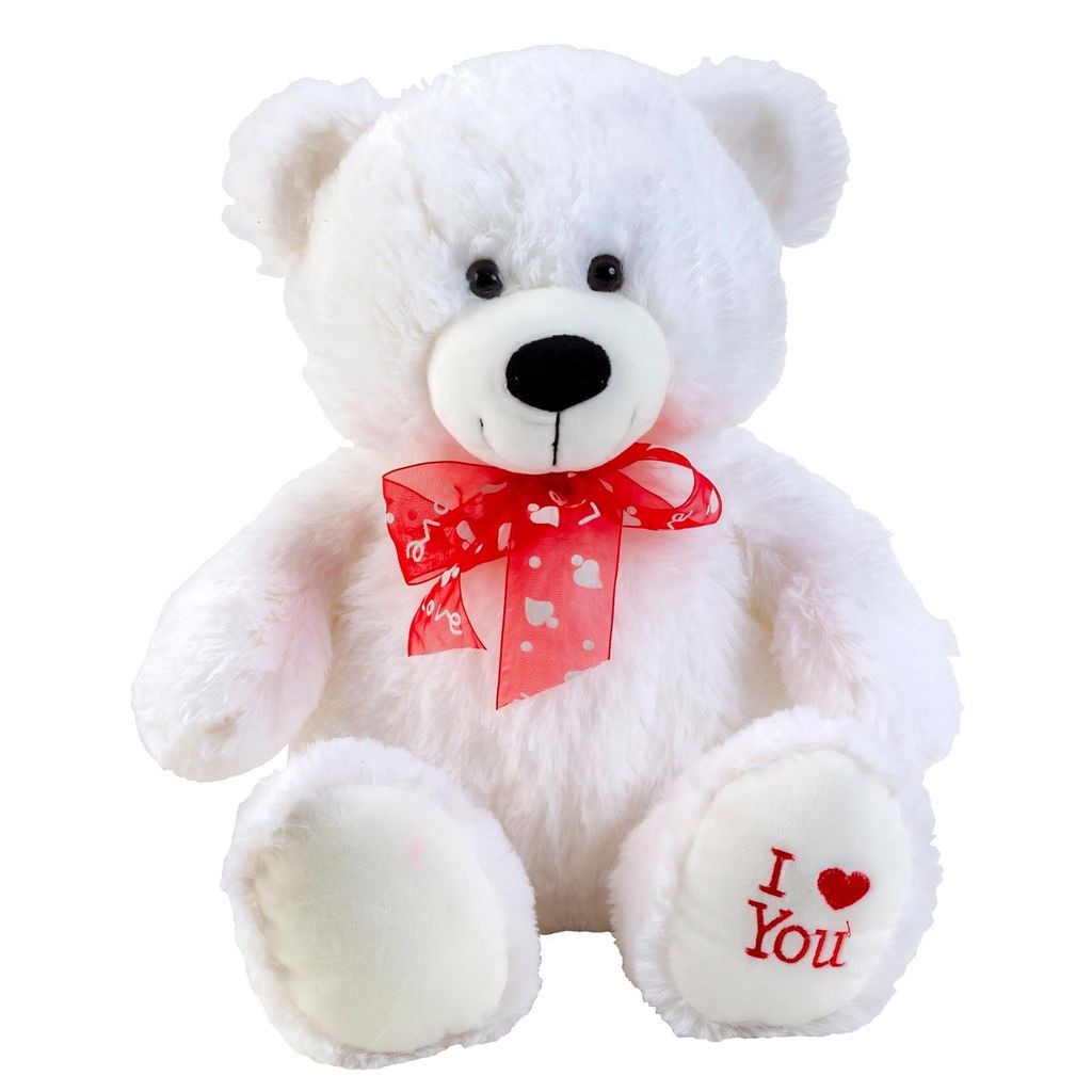 Panda mit Herz Kiss me und Schleife Teddybär 39 cm Kuscheltier Pandabär 