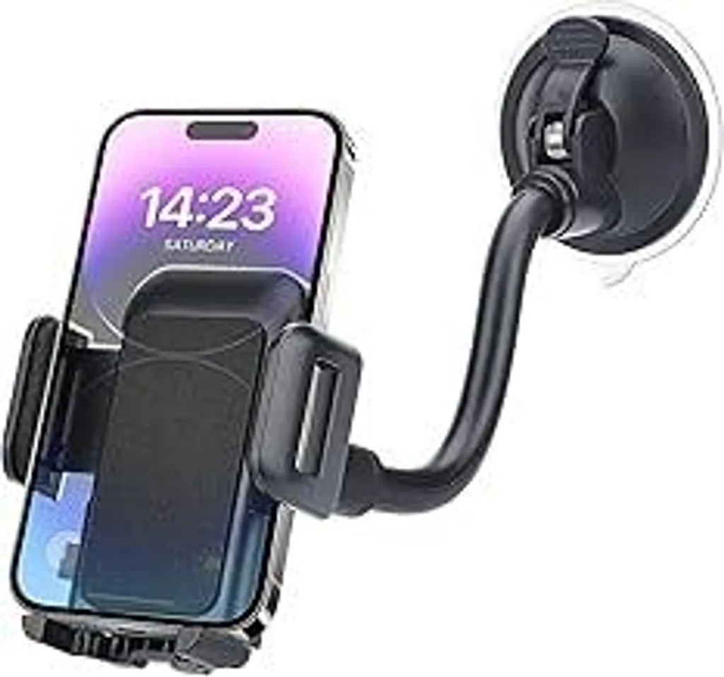 EEEKit Supporto per cellulare con ventosa per auto, supporto universale per cellulare da fissare al cruscotto e al parabrezza, supporto girevole a 360° per smartphone da 3,5-6,0 pollici