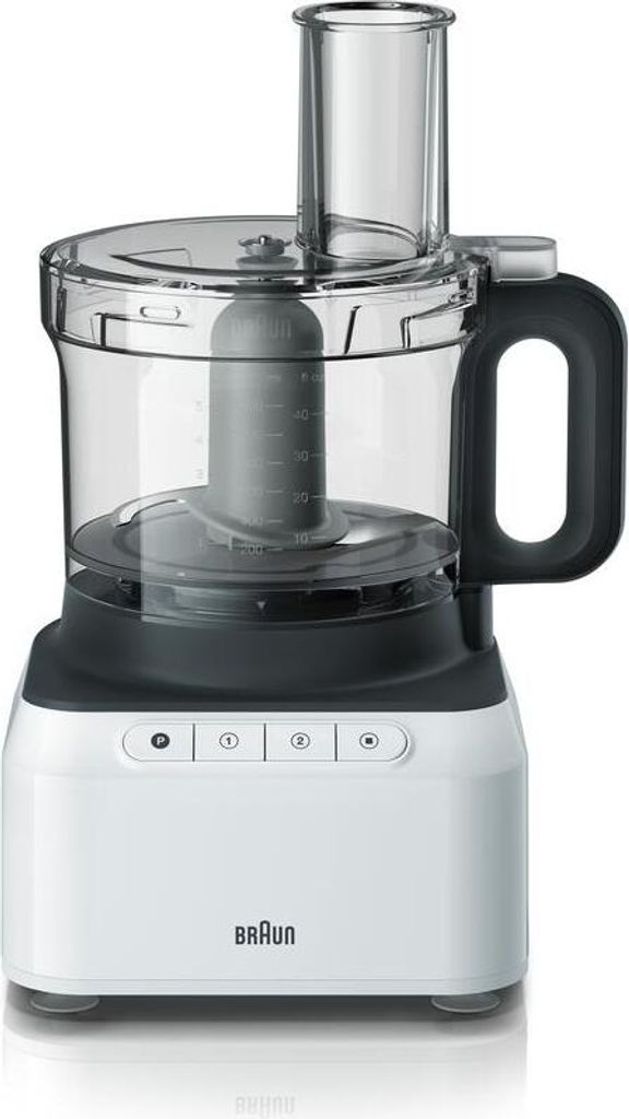 Braun Kompakt-Küchenmaschine FP 3131 WH, Weiß/Grau Produktbild 