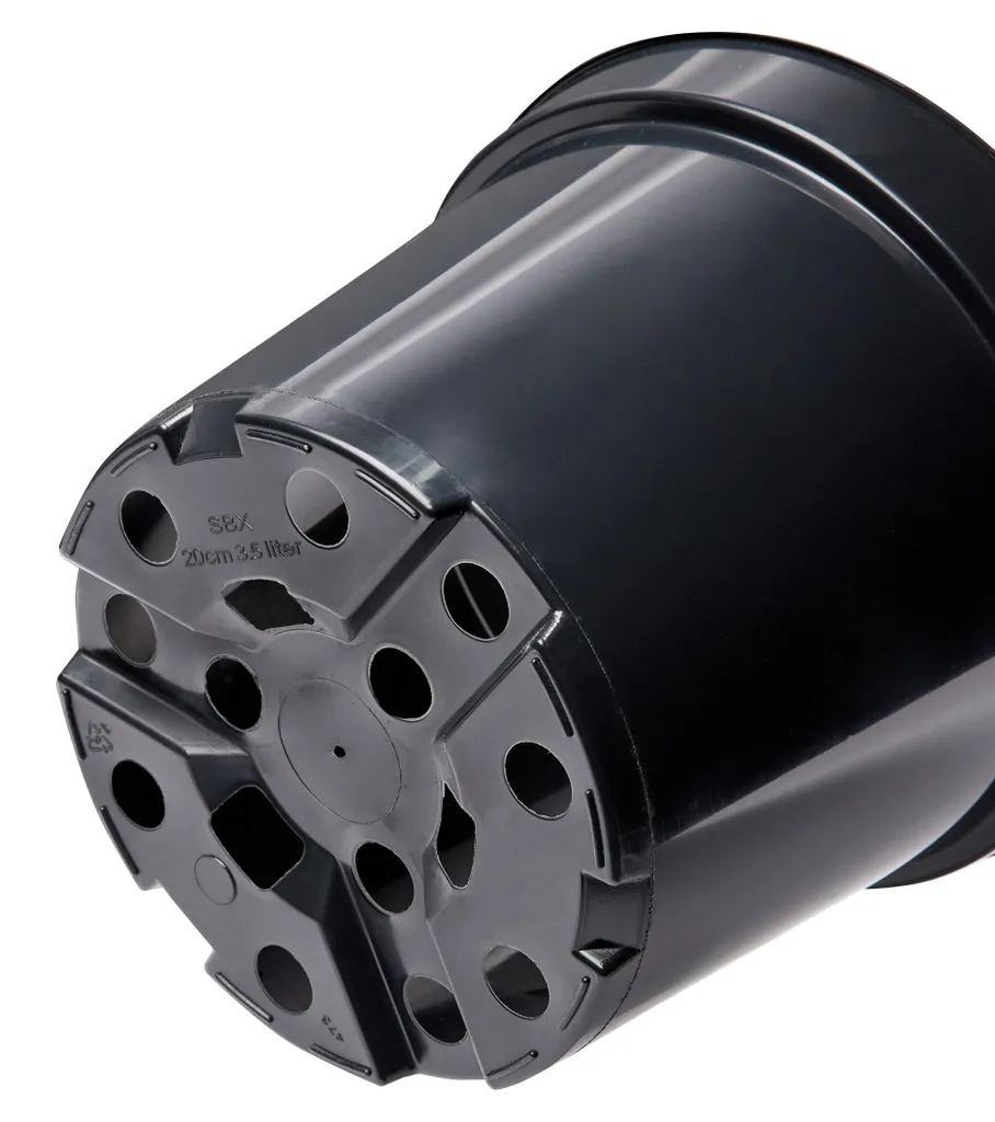 Garronda GD-0025 Lot de 10 Pots de Fleurs Noirs ⌀ 32,7 cm pour Jardin - 2
