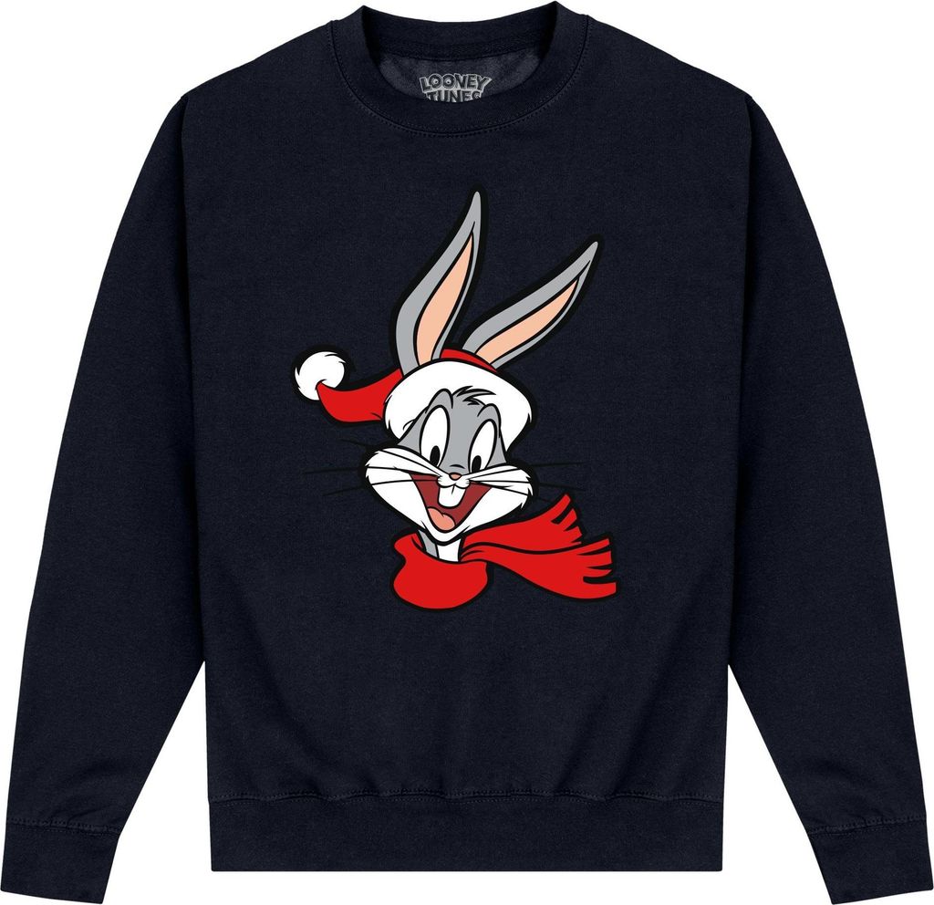 Looney Tunes - Sweatshirt für Herren/Damen Uni - weihnachtliches Design PN118 (M) (Schwarz)