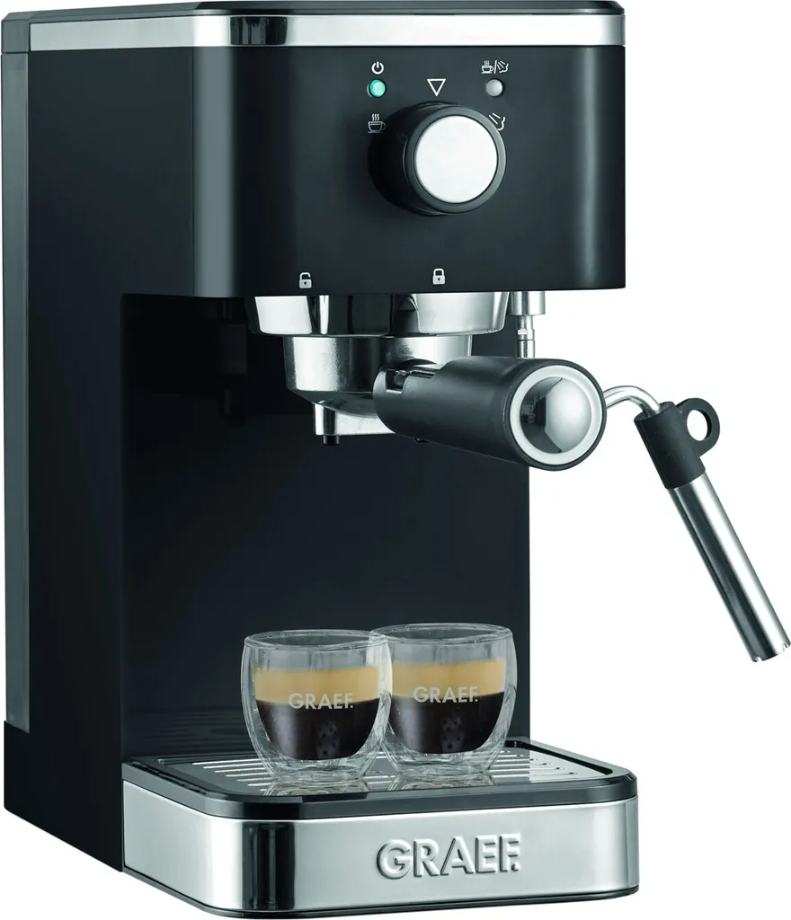 Machine à piston expresso Graef ES402 compacte en inox avec chauffe rapide - 16