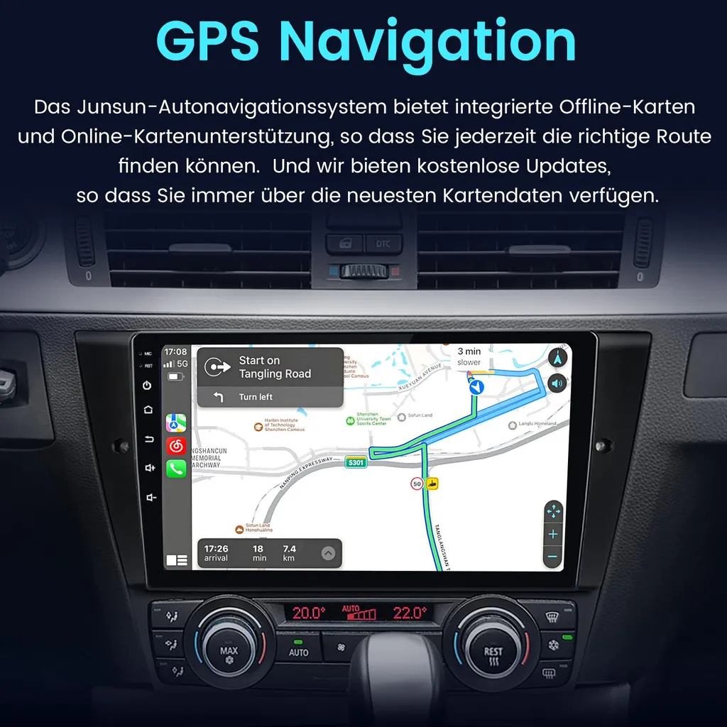 Sistema Infotainment 9" BMW Serie 3 E90 - Android 64GB CarPlay - 2