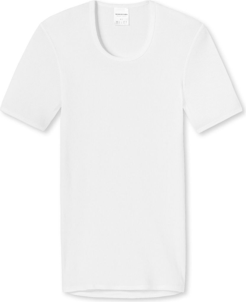Schiesser Shirt Halbarm Herren Original Doppelripp, Größe:7=XL