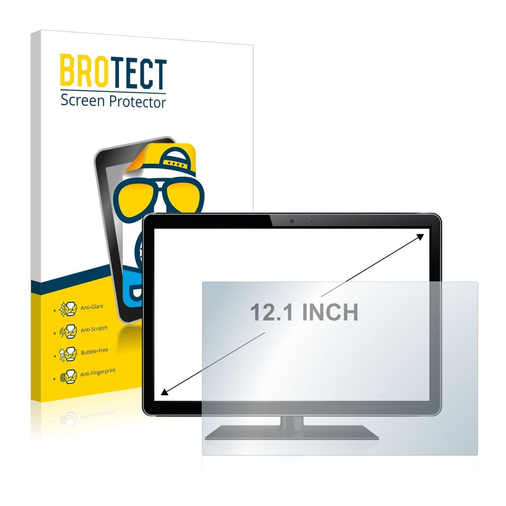 2x BROTECT Schutzfolie für Industrie-Monitore mit 30.7 cm (12.1 Zoll) Displays 261 x 164 mm Displayschutz Displayschutzfolie Folie Matt Entspiegel...
