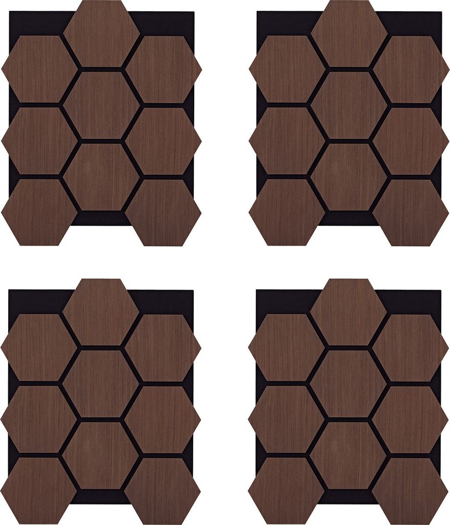 Akustikpaneele Holz 4 Wandpaneele Hexagon 76 x 62 cm Obrázek produktu 