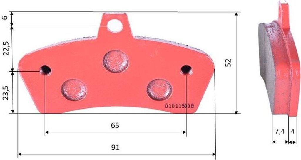 Satz Bremsbeläge (2 Stück), für GILLARD T-REX, hinten (564)