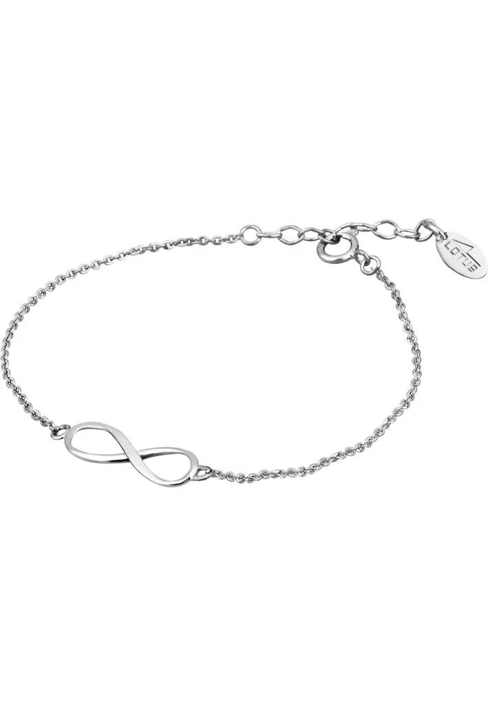 Bracelet Infini en Argent 925 Femme Lotus Silver avec Zirconiums Brillant