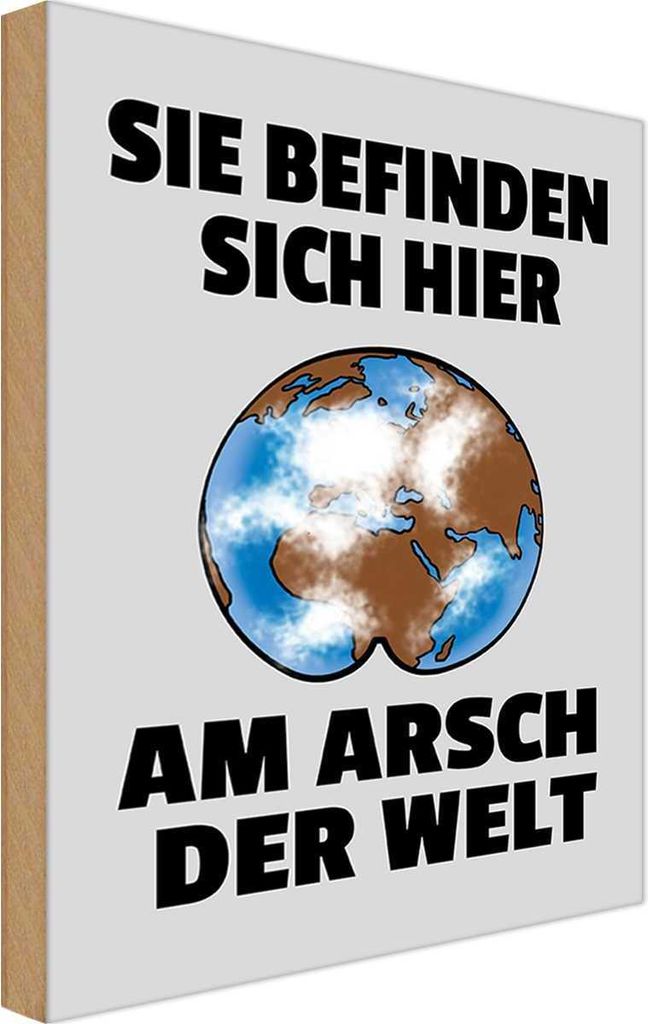 vianmo Holzschild 30x20 cm Sie befinden sich am Arsch ld Dekoration