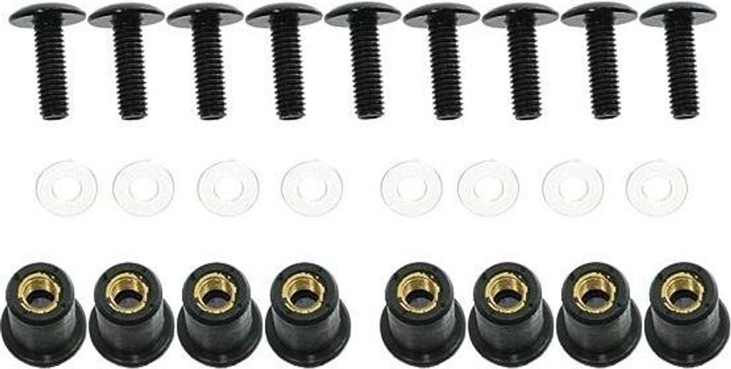 Spec X Verkleidungsschraubensatz M5 Schwarz