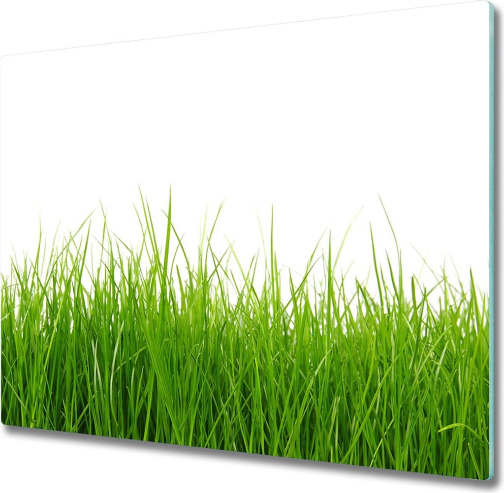 Glas Herdabdeckplatte 60x52 cm Spritzschutz Glasabdeckplatte Schneidebrett Gras
