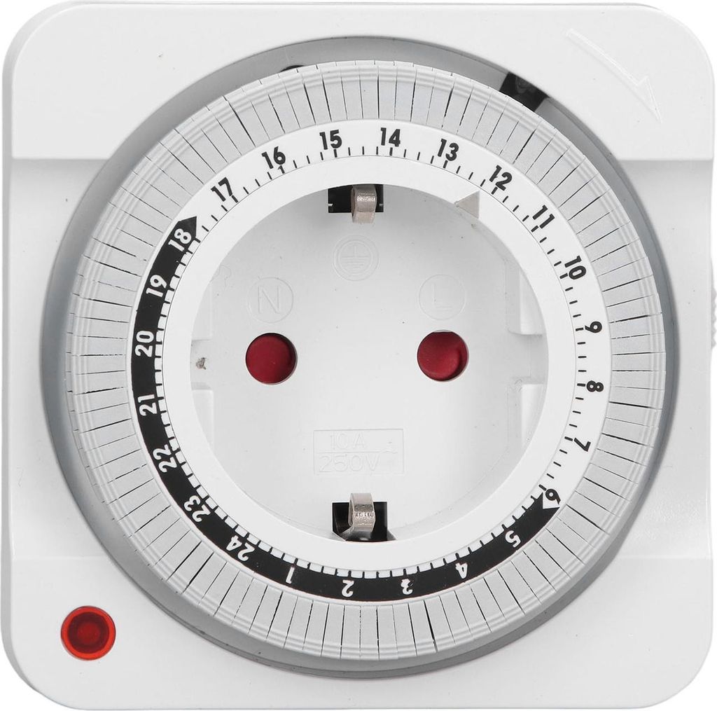 Zeitschaltuhr Steckdose Mechanisch 24 Stunden 15 Minuten Schrittweite Automatischer Countdown Zeitschaltuhr für Elektrofahrräder