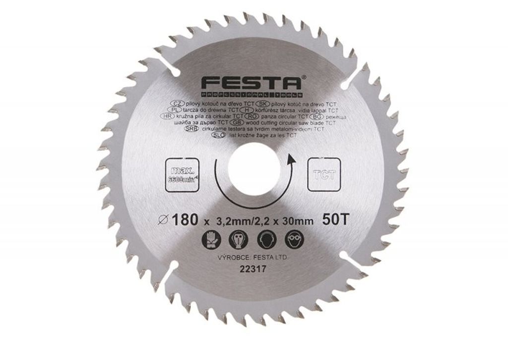 Kreissägeblatt für Holz TCT 180mm/3. 2/30/50 Produktbild 
