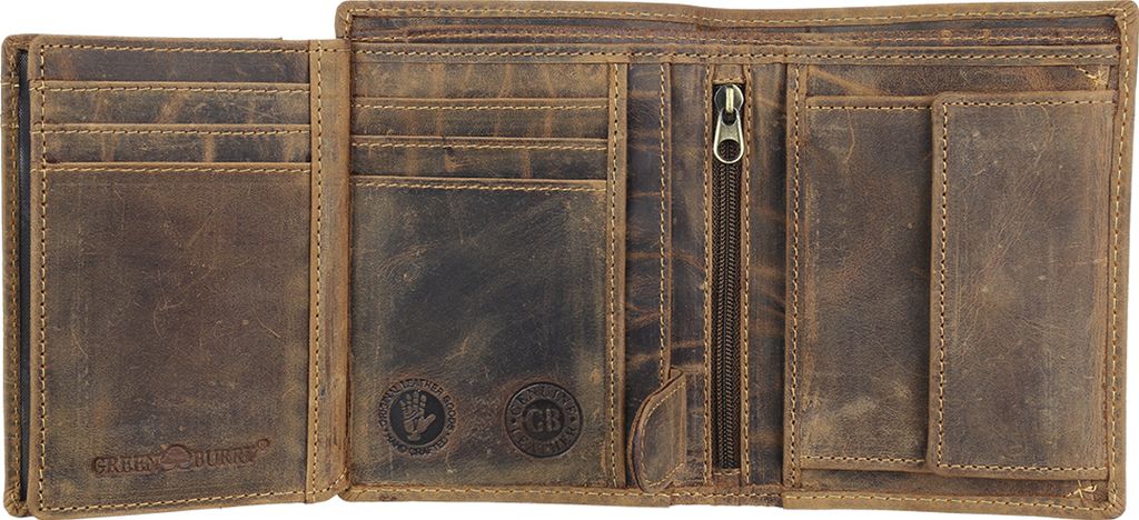 Greenburry Vintage Herren RFID Leder Geldbörse Geldbeutel Produktbild 4