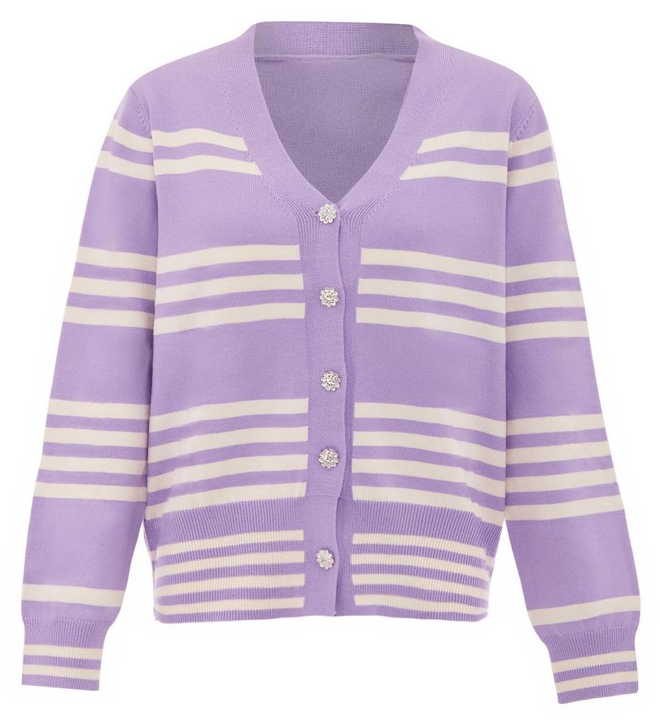 LYNNEA damen strickjacke - Violett, XS/S