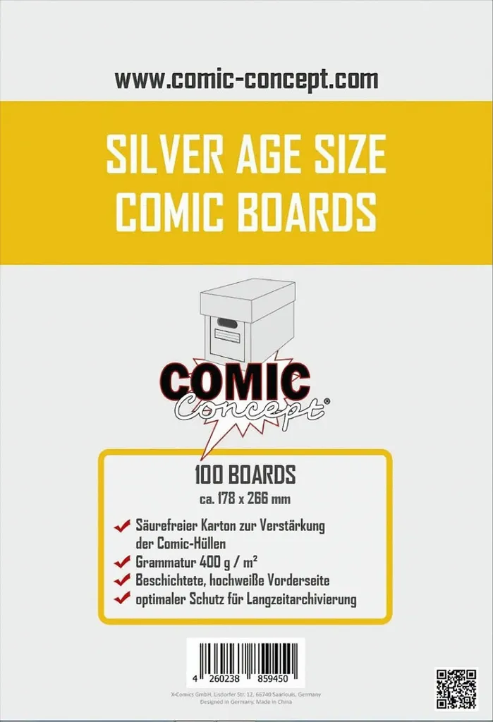 Supports Comic Concept Silver Age Sans Acide - Protection de 100 Pièces