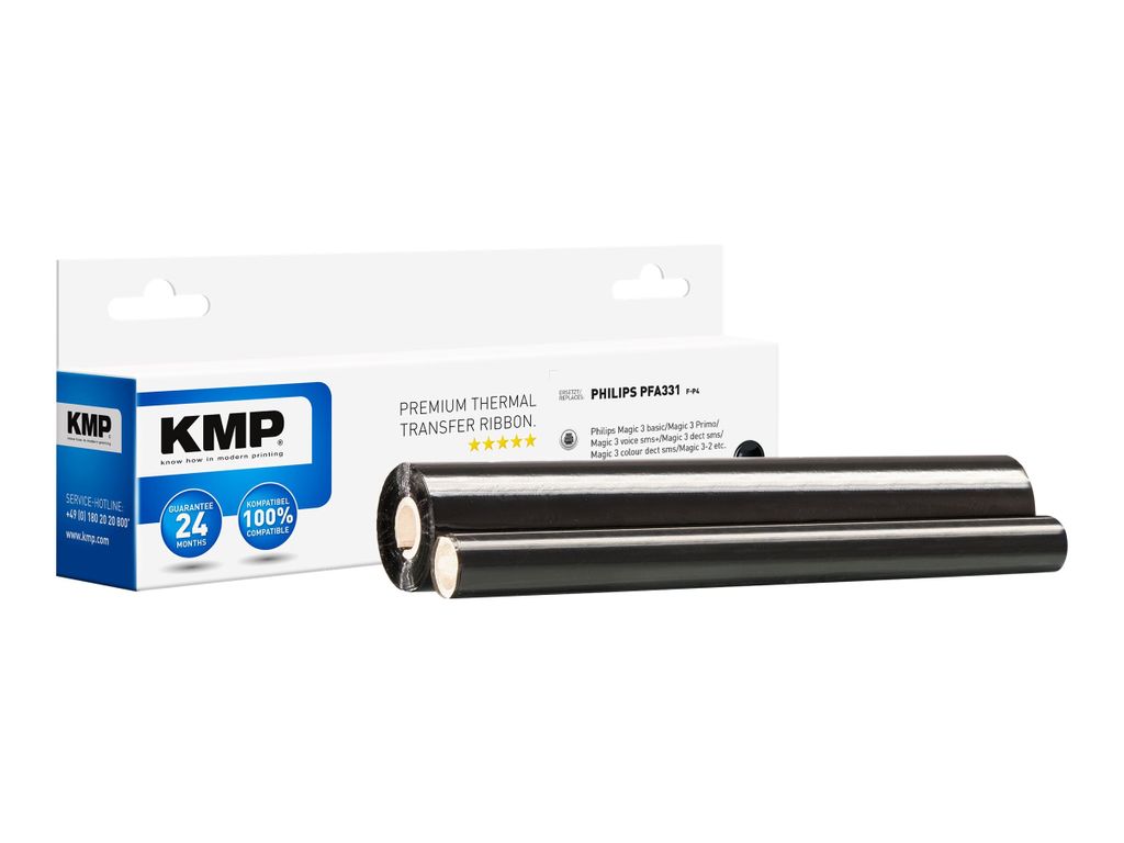 KMP F-P4 schwarz Thermo-Druckfolie kompatibel zu PHILIPS PFA-331, 1 Rolle