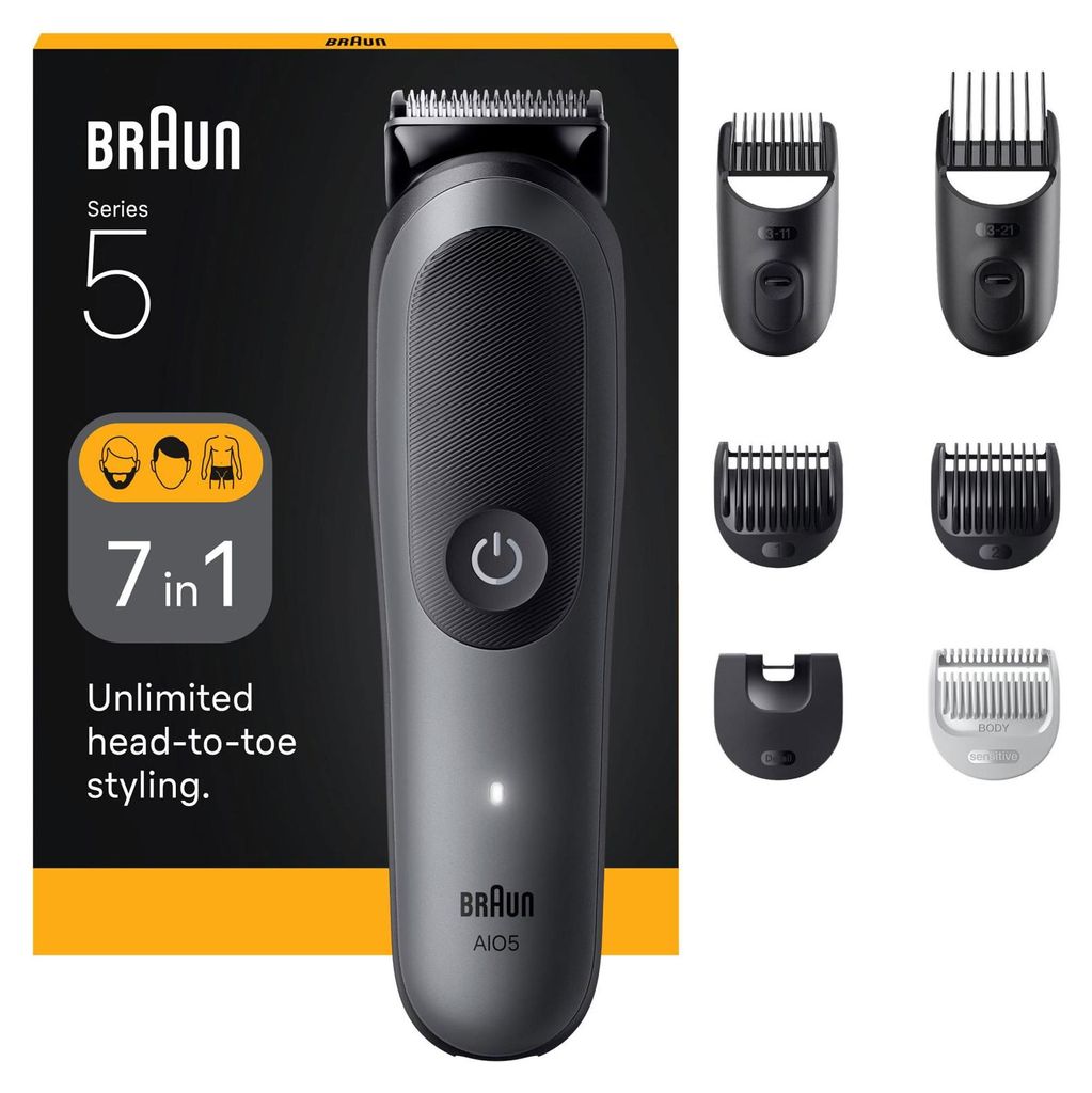 Braun AIO5520, Schwarz, Grau, 0,5 mm, 2,1 cm, Akku, 120 Produktbild 