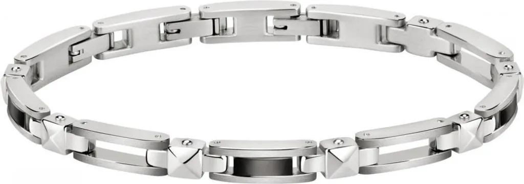 Bracelet en acier beige Croix SKR57 - Bijou ajustable élégant pour homme