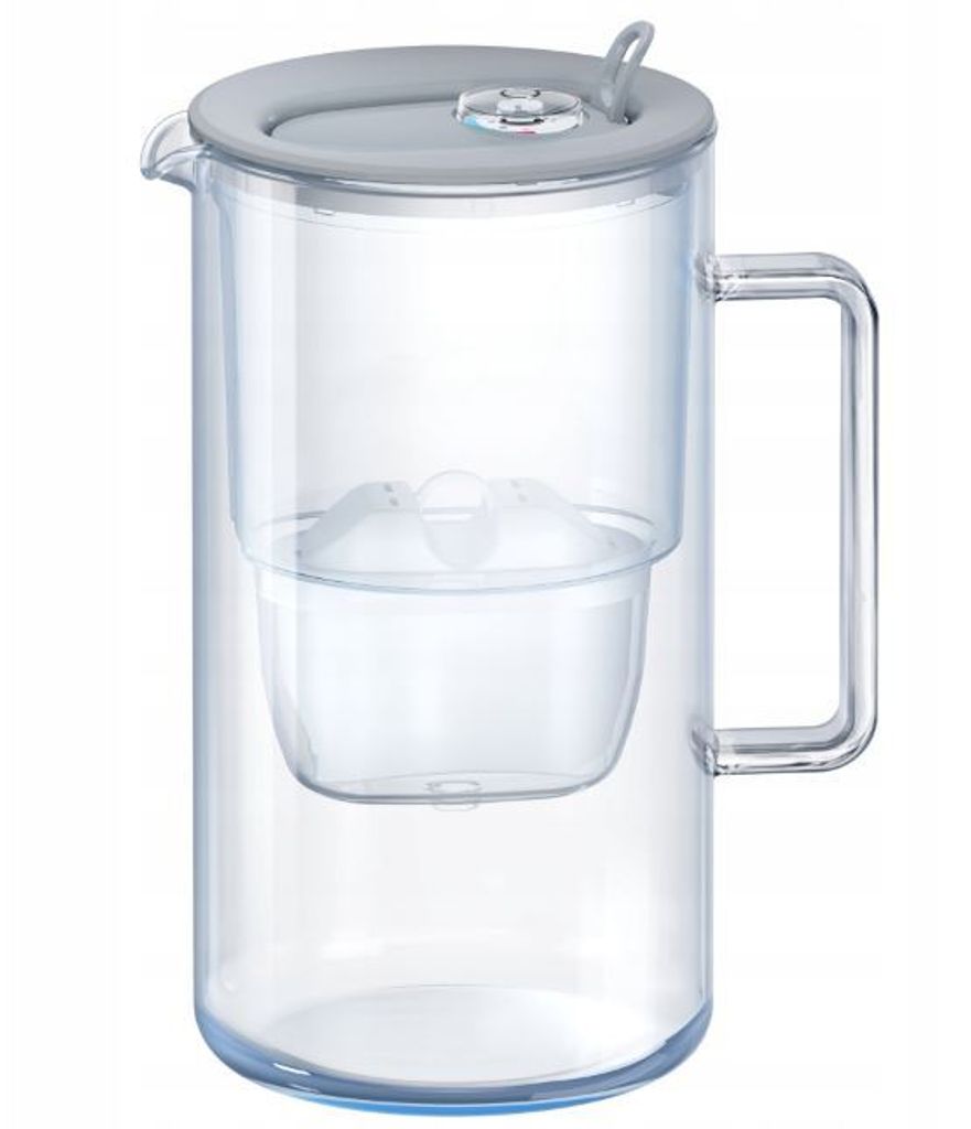 Wasserfilterkanne aus Glas, grau, 2,5 l, mit Maxfor+ Mg Produktbild 