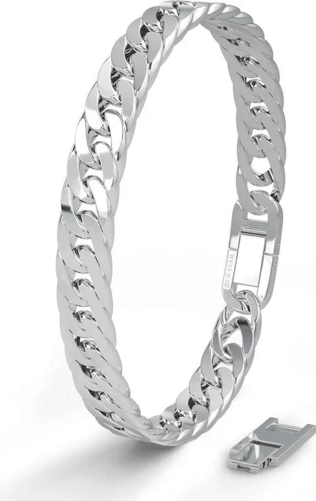 Bracciale Uomo Cubano Acciaio Chirurgico SERASAR 316L 23cm