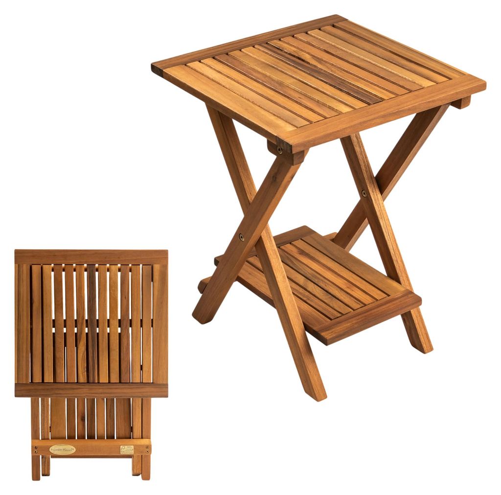 1.07 Table d'appoint en acacia  100% - environ 35 x 35 x 45 Image du produit 