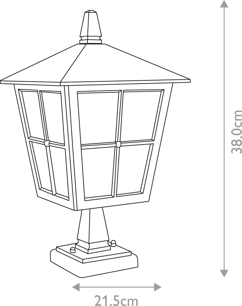 Luminaire de chemin Canterbury Elstead Noir pour Allée et Entrée E27 - 5