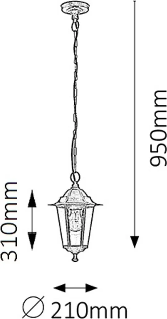 Rabalux 8238 Velence Lampada Esterno Oro Antico per Terrazze e Gazebo
