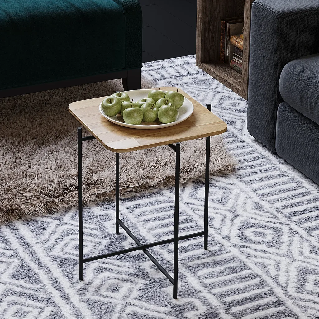 Table basse d'appoint noire en bois Shb-005 : idéale pour petit salon