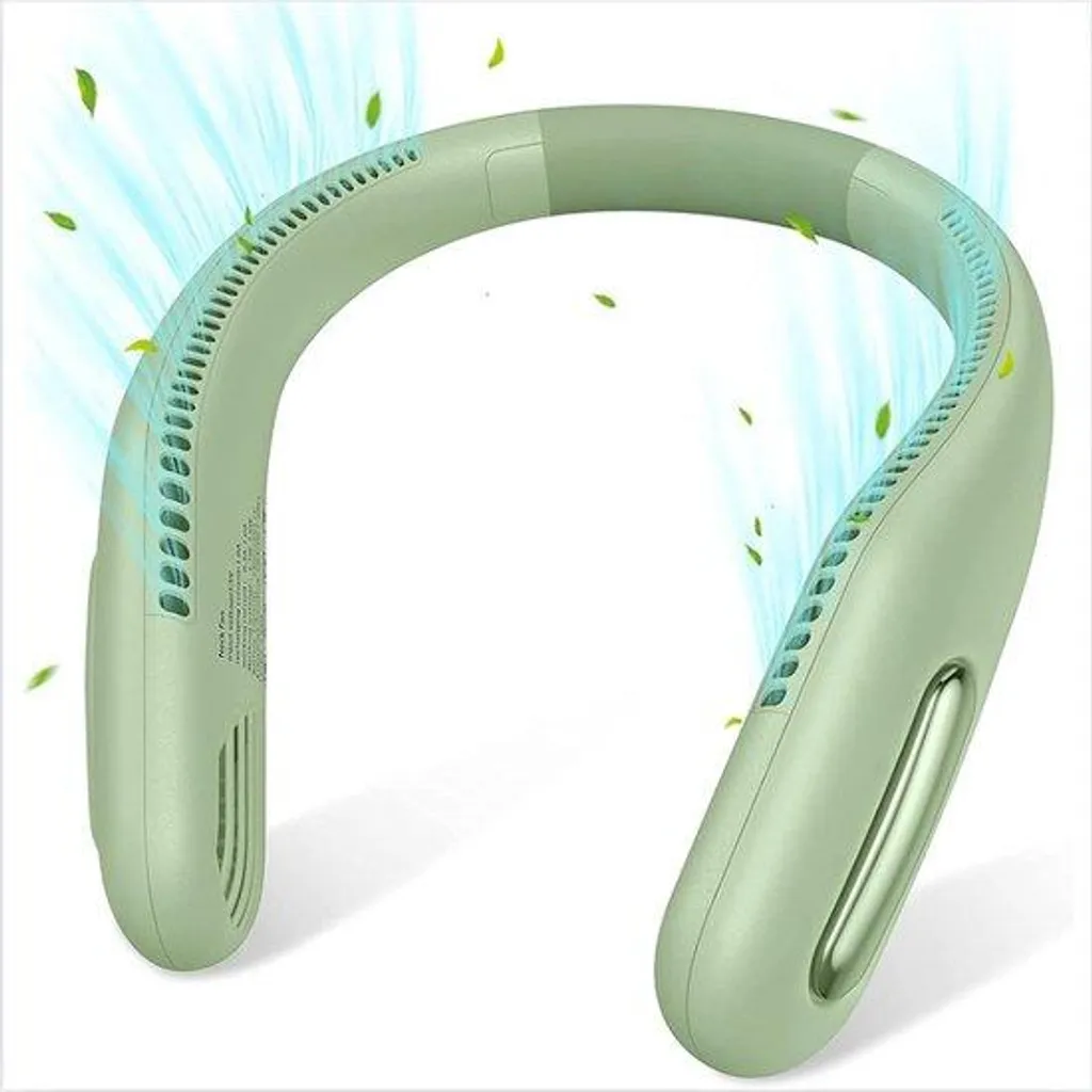 Ventilateur facial à main vert avec 3 vitesses réglables - Modèle V2