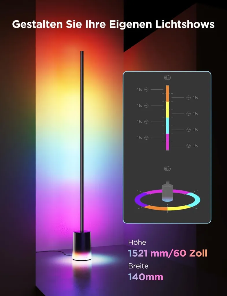 Lampe RGBIC multicolore 1725 lm avec synchronisation de musique - 4