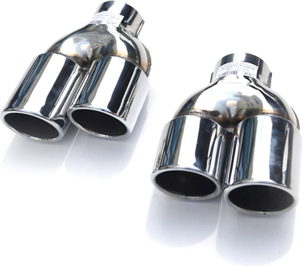 Auspuffblende Endrohr für Mercedes C Klasse W202 1993-2001 Edelstahl Chrom 2tlg