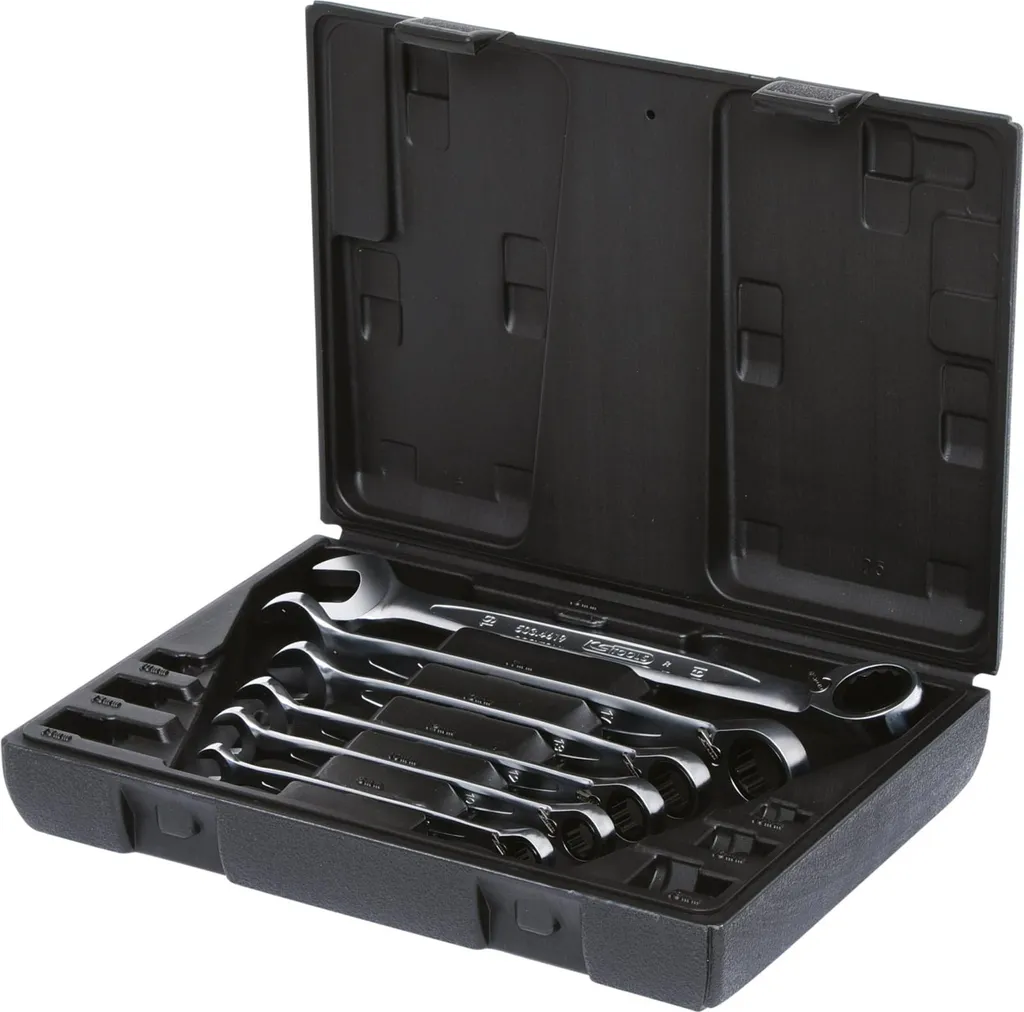 Clés à cliquet réversibles KS-Tools avec tête plate et mécanisme fluide
