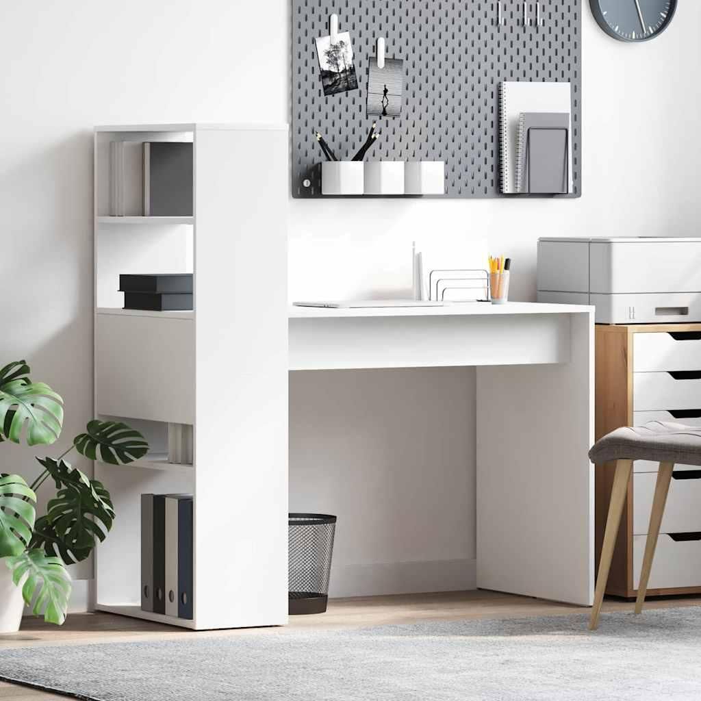 Stół Z Miejscem Do Przechowywania Biały 113X54X120 Cm Zdjęcie produktu 