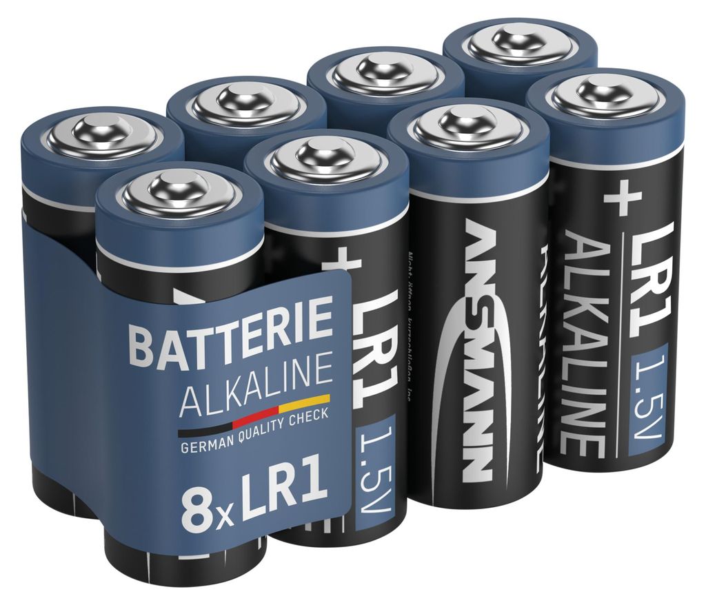 ANSMANN Alkaline Batterie LR1 1,5 Volt 8er Pack Produktbild 