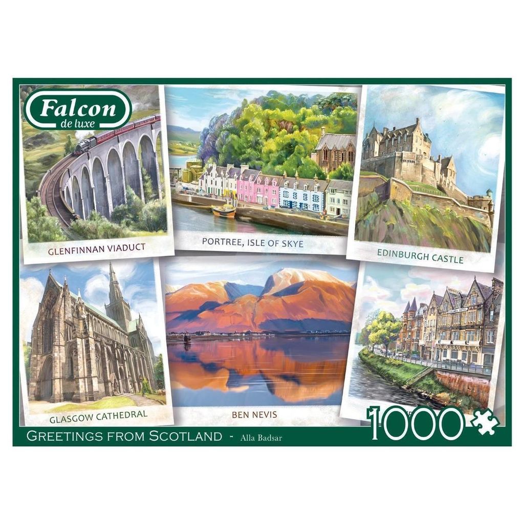 Falcon - Puzzle Greetings from Scotland - 1000 dielov