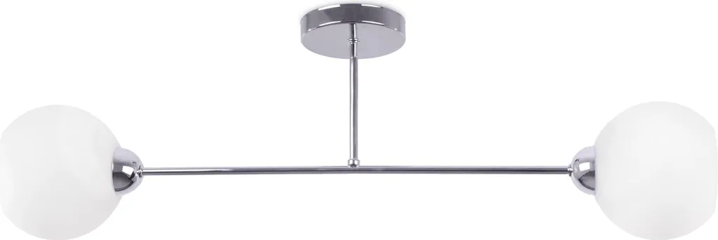 Asturia Plafoniera Exclusive Cromo 2 Luci Paralume Bianco E27