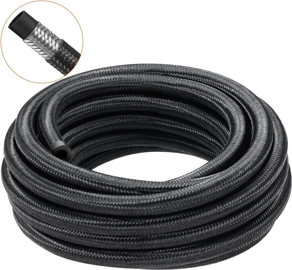 Kit 8AN Custom 20ft Nero - Tubo Carburante Intrecciato per Restauri