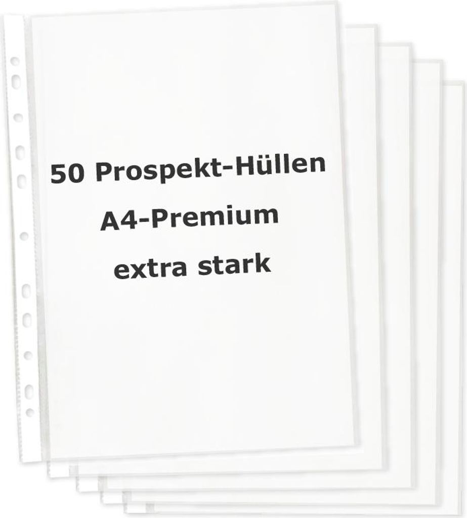 TimeTEX Prospekt-Hüllen A4 Premium, extra stark, 50 Stück Produktbild 